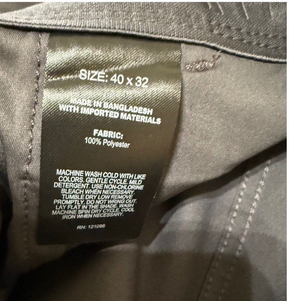 NWT Copper & Oak Supply Co Mens Gray Tech Pants 40x32 Straight Leg 1897586 - Picture 7 of 7